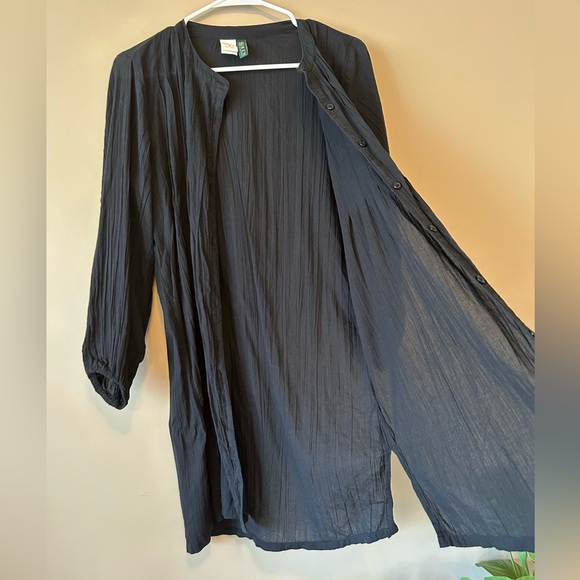 Ralph Lauren Black Button-Up Tunic 100% Cotton size Small - Picture 5 of 8